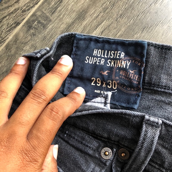 Dark Wash Patchwork Hollister Jeans - Picture 2 of 8